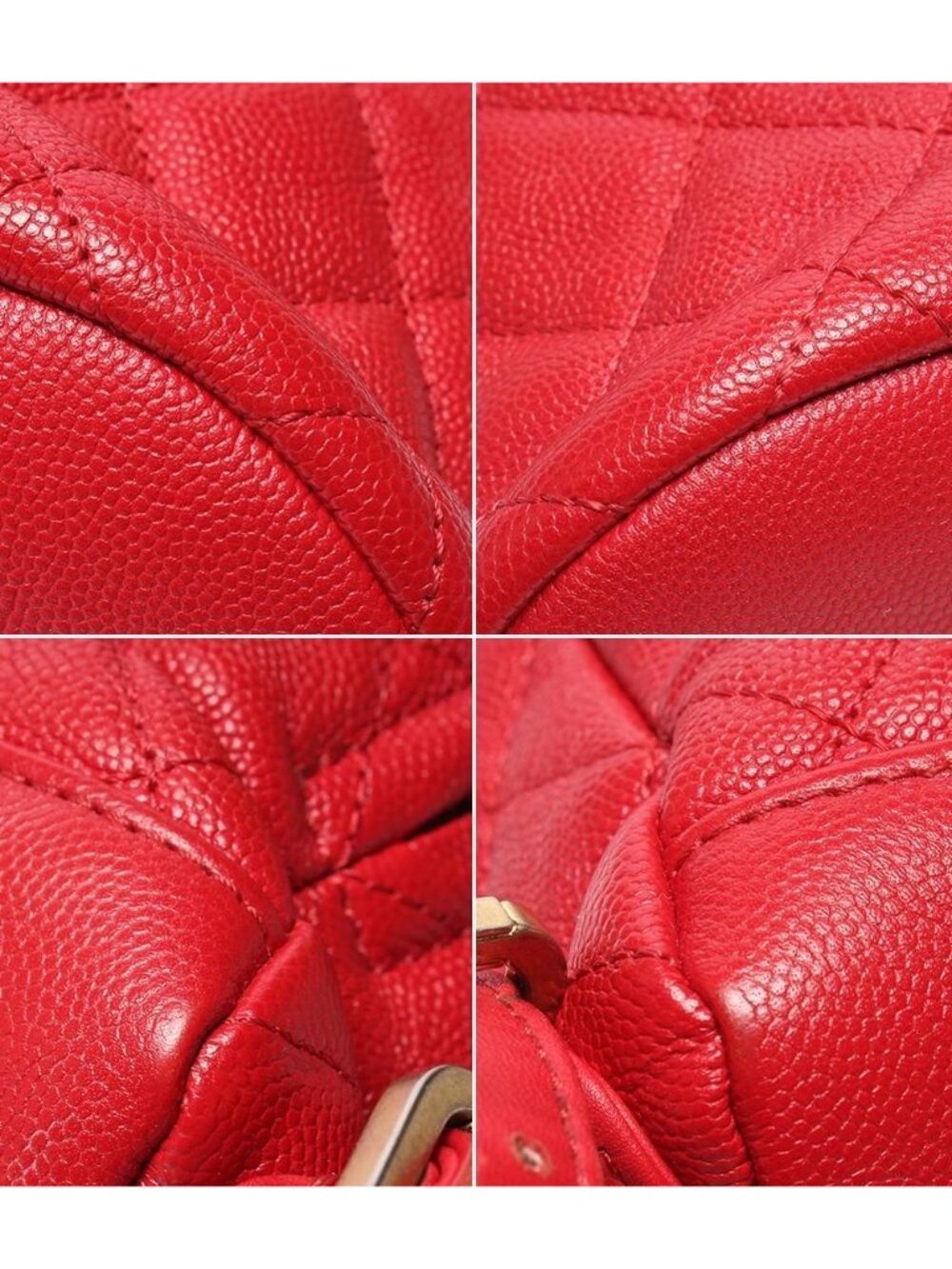 Chanel Backpack CC Filigree Caviar Leather Gold Quilted - Picture 5 of 10